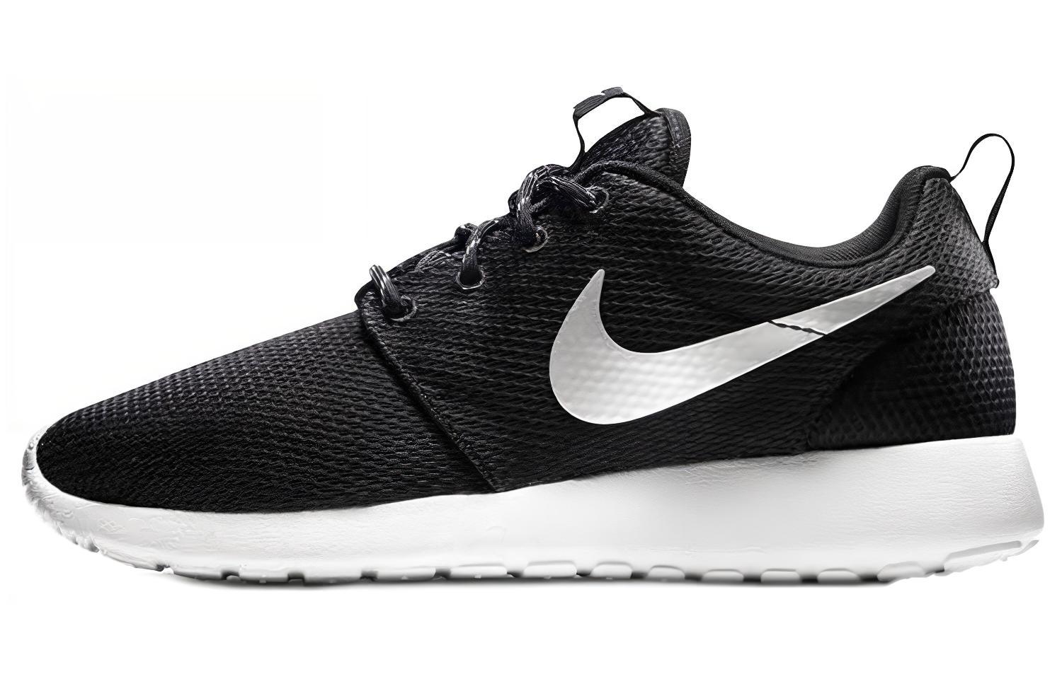 Nike Roshe One Black/Metallic Platinum White Women s 511882-094 36.5