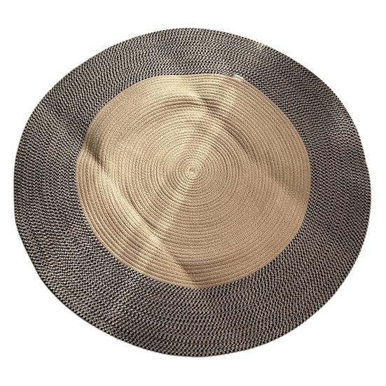 Cotton Rope Area Rug Braided Round Cat Scratching Rug Washable Vintage Floor Mat for Bedroom Living Room Couch Side Table