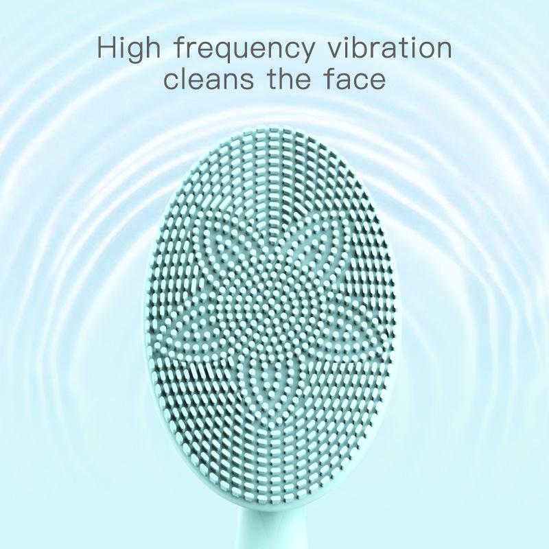 Handheld Electric Silicone Facial Cleansing Brush and Massager