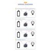 22mm Small Metal Button Latching Momentary Power Push Button Switch 3-6V/12V/24V/220V 5A for DIY Computer Car Panel Modification