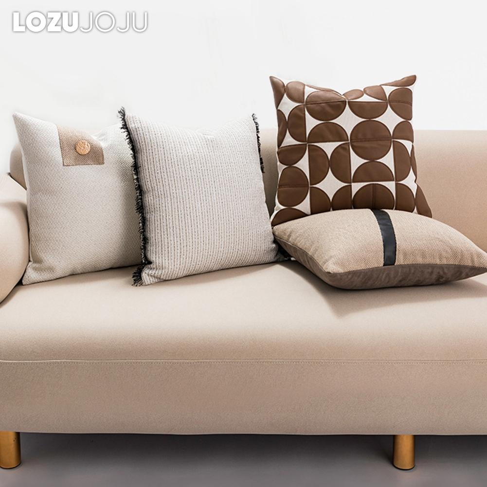

1 шт. LOZUJOJU коричневый геометрический полосатый чехол для подушки наволочка квадратная наволочка украшение для дома и офиса наволочка
