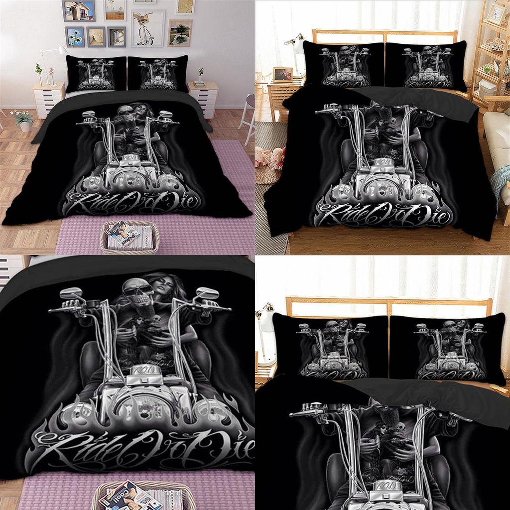 Premium Skull Duvet Set Quilt Cover Bedding In Luxury 3d Hd Print Design