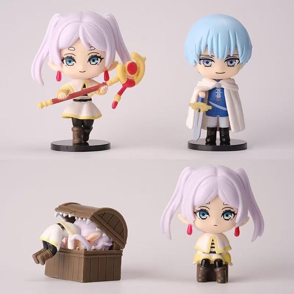 4-8pcs Frieren: Past Journey's End Anime Figure Sitting Fern Action Figures Frieren Noodle Stopper Figure Collection Model Toy