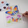 AQUARELLUM JUNIOR Watercolor Coloring Set Paint Set for Children and Adults Made In France Authentic Japanese Product and - - - (Flowers Butterflies)