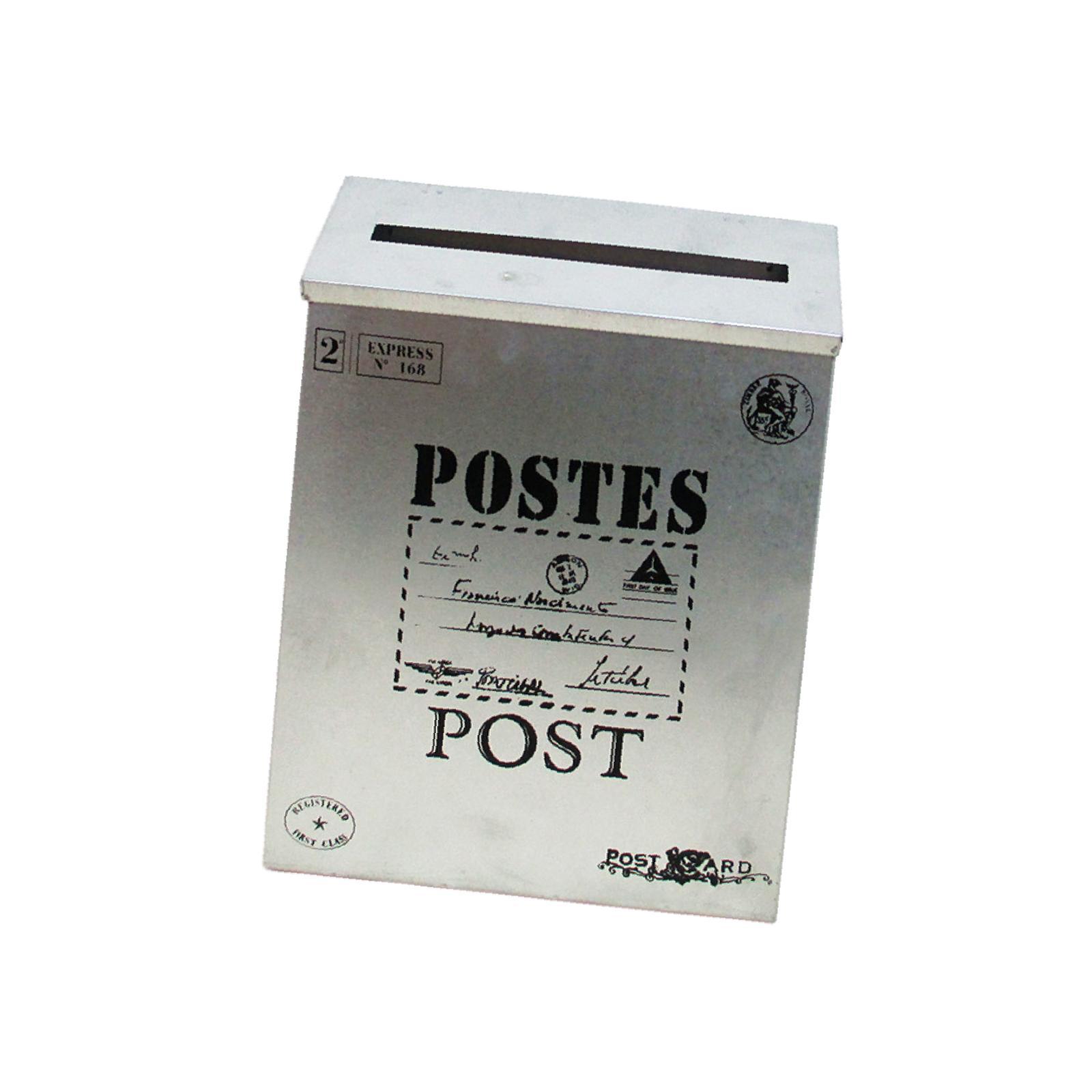 Wall Hanging Mail Box Opinion Box Metal Postbox Letterbox Wall Mounted Mailbox for Outdoor Yard Home Office Front Door Garden