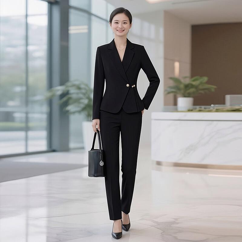 Taluoman Women s Business Two-Piece Suit Set 4XL