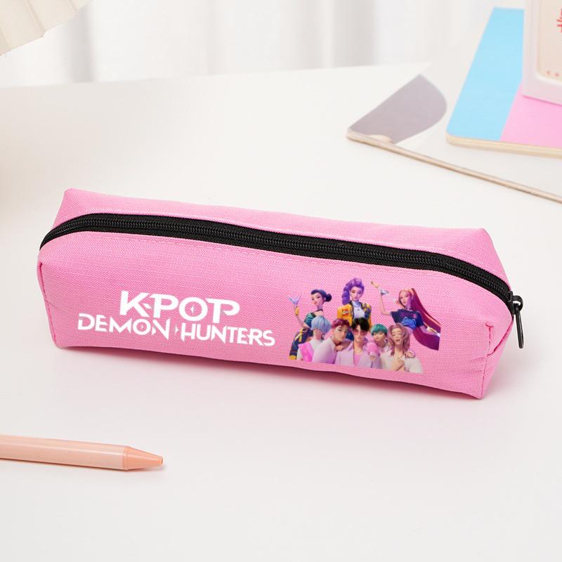 K-pop Demon Hunter Girl Group Cartoon Pencil Case - Oxford Cloth Stationery Bag for Primary Students