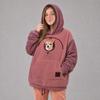 2026 Fleece Hoodie Men Women Loose Fit Warm Casual Pullover Long Sleeve