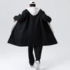 ROMON Men's Hooded Wool Blend Trench Coat