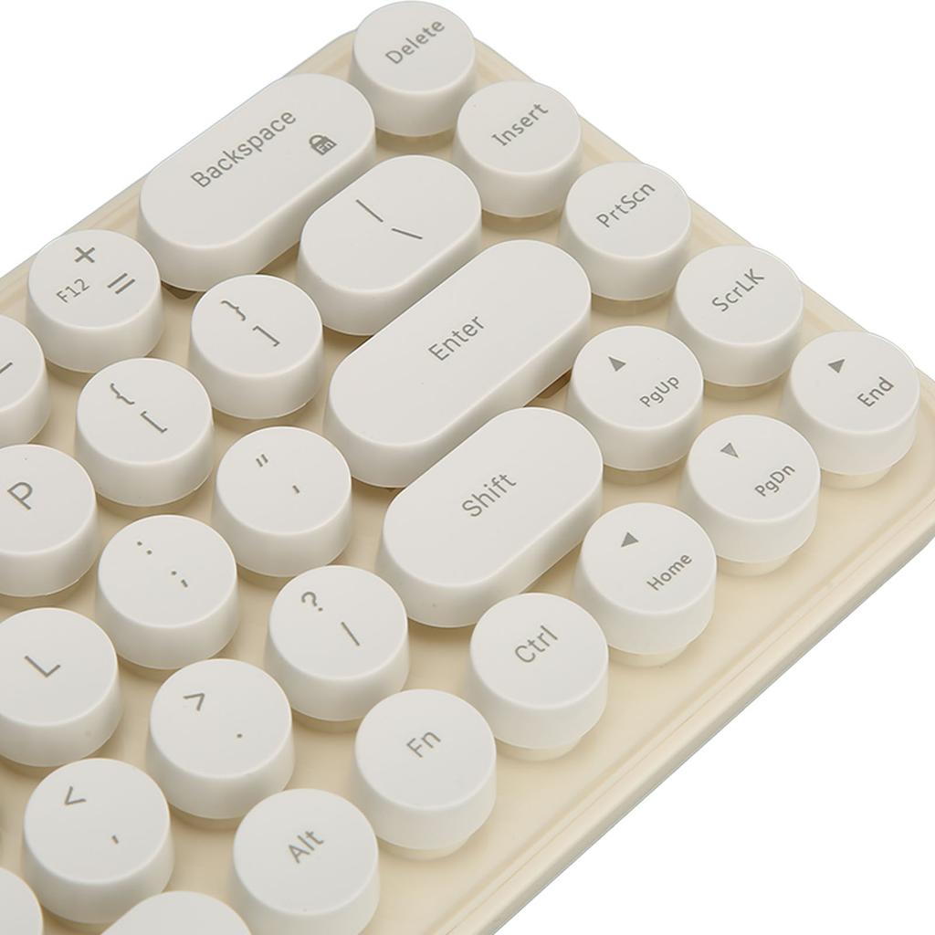Wireless Keyboard Mouse Combo Portable Retro Silent 2.4G Wireless 68 Keys Keyboard Mouse Set