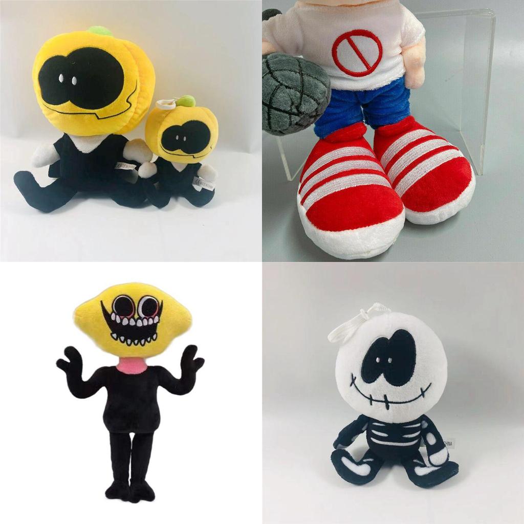 Friday Night Funkin Plush Toy Adorably Soft Fnf Whitty And Boyfriend Lemon Demon Doll For Kids