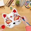 White- Plastic Cat Mask, White- Role-Playing Anime Party Half Costume, Diy Mask