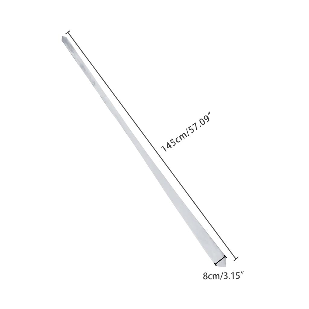 [Allegra K] Plain Tie, Regular Tie, 8cm, Glossy, Formal, Casual, Business, Wedding, Men's, Silver, 8cm
