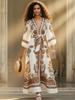 Elegant V-Neck Lantern Sleeve Women's Dress - 2026 European & American Style