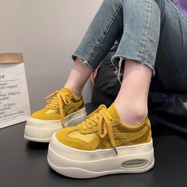 7Cm thick-soled muffin casual shoes women's 2025 spring and summer new German training shoes versatile comfortable height-increasing sports shoes