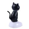 Ornament Solar Powered Black Shaking Head Cat Dancing Cat Figure Solar Toy Doll Bobble Head Doll