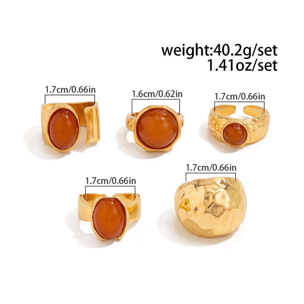Geometric Adjustable Ethnic Open Ring Set Fashion Jewelry Aesthetic Retro Vintage Punk Gold Color Knuckle Joint Rings Irregular Accessories
