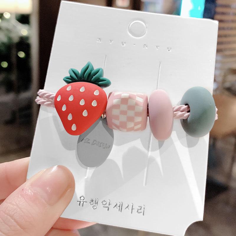 Exquisite Rhinestone Four-Leaf Clover Hair Tie - High Elastic Ponytail Rubber Band