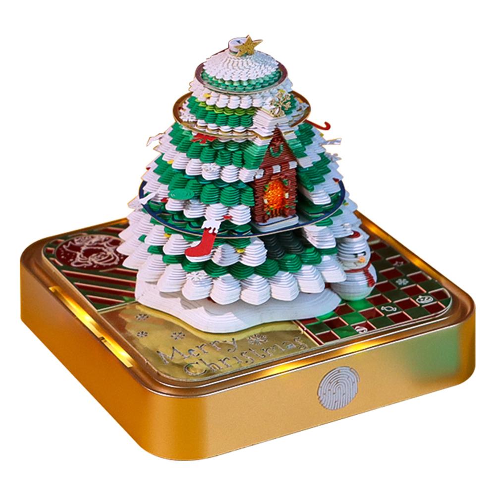 2025 Creative Desk Calendar Christmas Paper Carving Art Memo Pad Notepad Gift for Christmas Housewarming Desktop Decoration