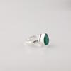 Green Onyx gemstone 925 Sterling Silver Handcrafted Jewelry Women Ring Anniversary Gift RR-76-18