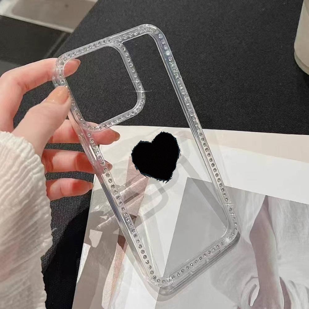 Bracelet Chain Phone Case For iPhone 17 16 15 13 14 for 17Air 17 12 14 16 Pro 17 14 16 Pro Max Sparking Diamond Cute Pattern Hard Cover With Lanyard
