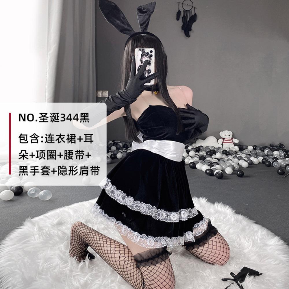 Domila Lingerie Bunny Uniform Seductive Sexy Christmas Outfit Women Cosplay Small Breasts Passion Clothes