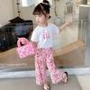 Girls Summer Pink Casual Two Piece Set Stylish Baby Clothes