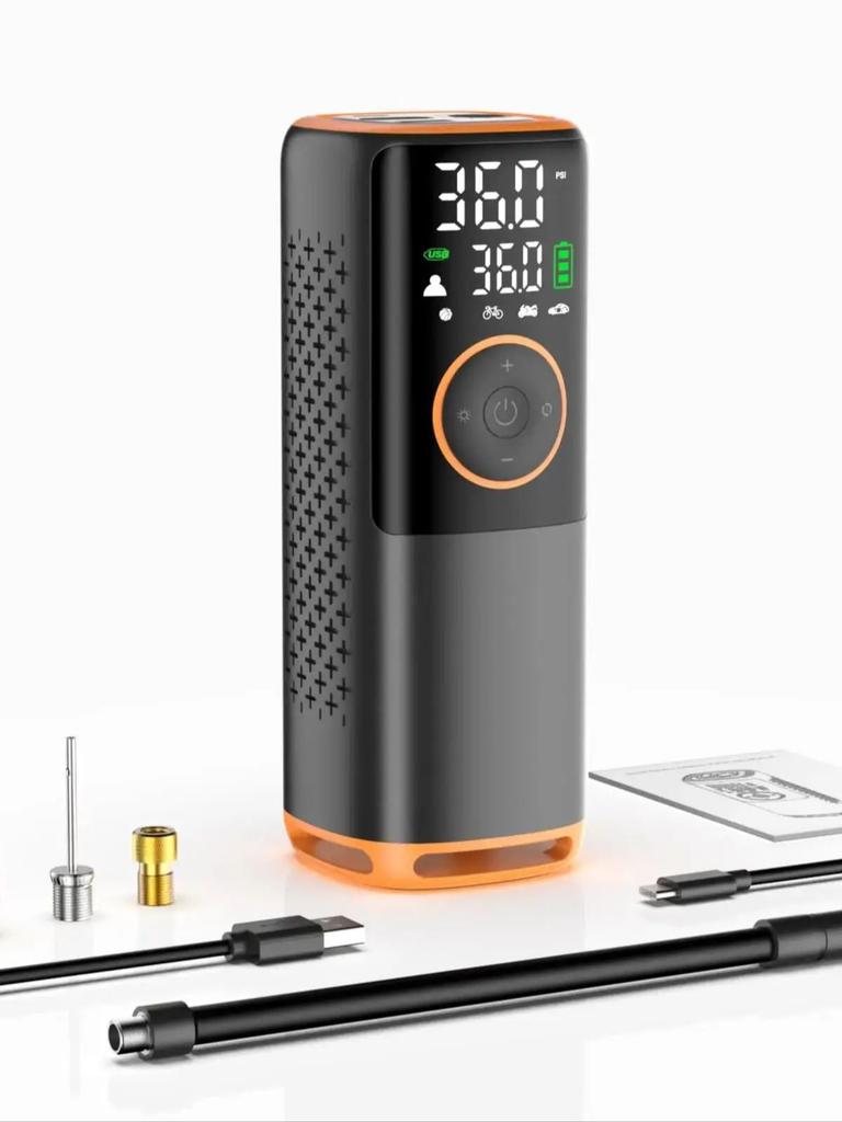 160 PSI Tire Inflator Portable Air Compressor with Tire Pressure Gauge for Car, Bicycle, Motorcycle Tires, Balls Etc.
