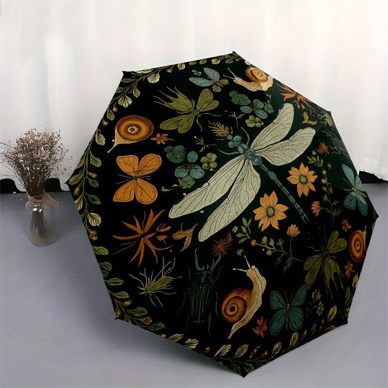 Nature-Inspired Umbrella, Portable 3-Fold Compact Umbrella,Christmas Gift ES371