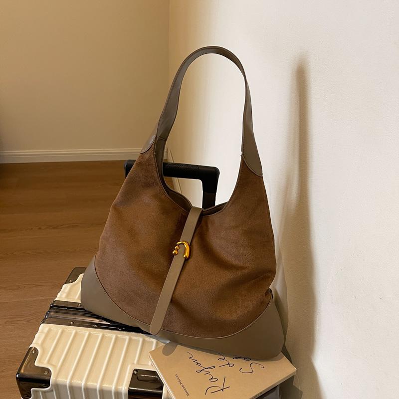 

Преміальна сумка під пахву жіноча осінь та зима 2024 нова французька сумка-відро матова ретро портативна сумка через плече хакі