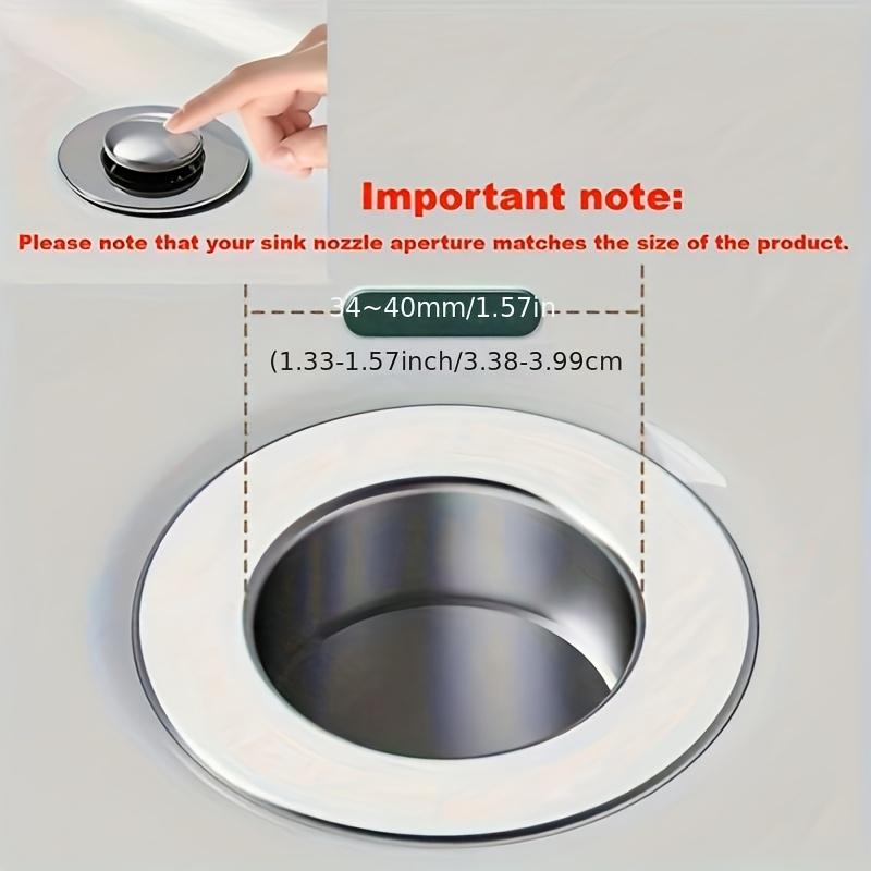 Stainless Steel Telescopic Sink Drain Plug Bathroom Hair Filter Net Easy to Install And Clean Double-Layer Anti-Clogging Filter