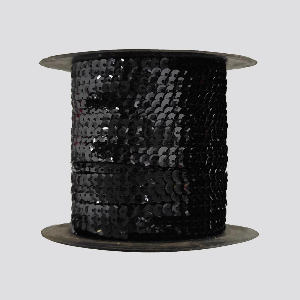 Eco-friendly 5mm Flat Lace PET Sequin Woven Ribbon for Shoe and Hat Accessories