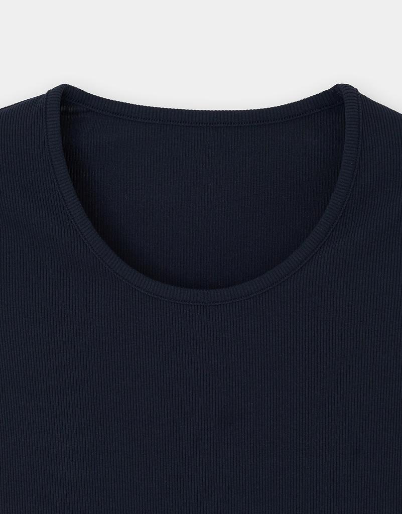 Giordano Ribbed U-Neck Short Sleeve Tee 325526 [3Color]