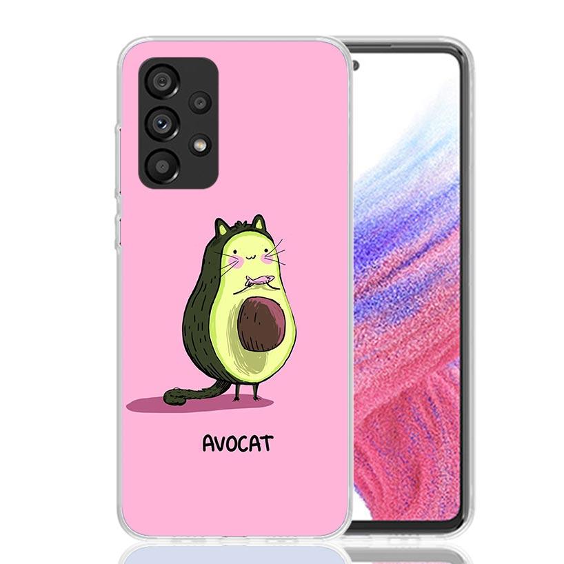 Cartoon Fruit Avocado Phone Case For Samsung Galaxy A13 A14 A15 A16 A53 A54 A55 A56 A33 A34 A35 A36 A23 A24 A25 A26 A05S A04S A1