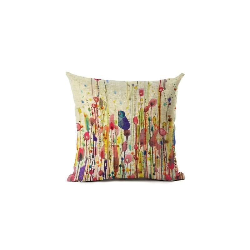 Premium Quality Watercolor Art Polyester Throw Pillow Case For Elegant Home Decor