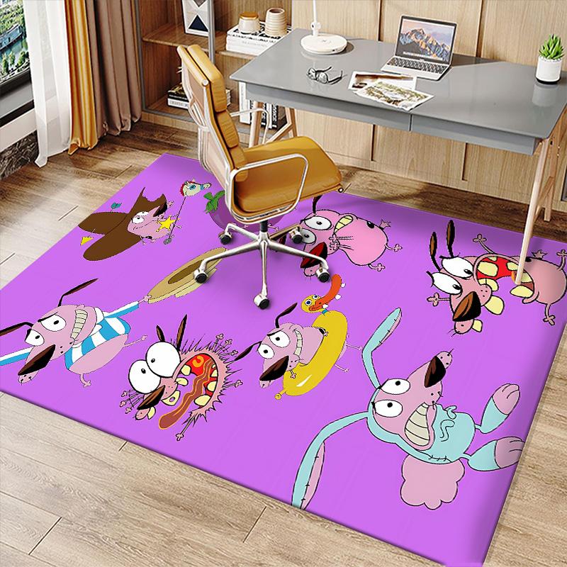 Courage the Cowardly Dog2 Printed Absorbent Washable Carpet, Non-Slip Bathroom Mats, Kitchen Rugs, Yoga Mat,Living Room Entrance, Camping Picnic Rugs