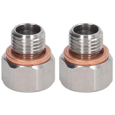 Adaptateur de raccord métrique 18in NPT Femelle vers M12x1.25 Mâle Raccord en alliage d'aluminium pour automobiles