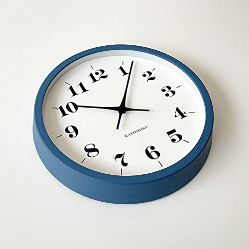 KATOMOKU Muku Clock 12 Blue Wall Clock Sweep km-97BLRC 306mm (radio Clock)