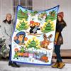 Classic Cartoon Little Mole Print Blanket Warm Soft and Comfortable Home Travel Blanket Sofa Bedding Camping RV Blanket for Gift