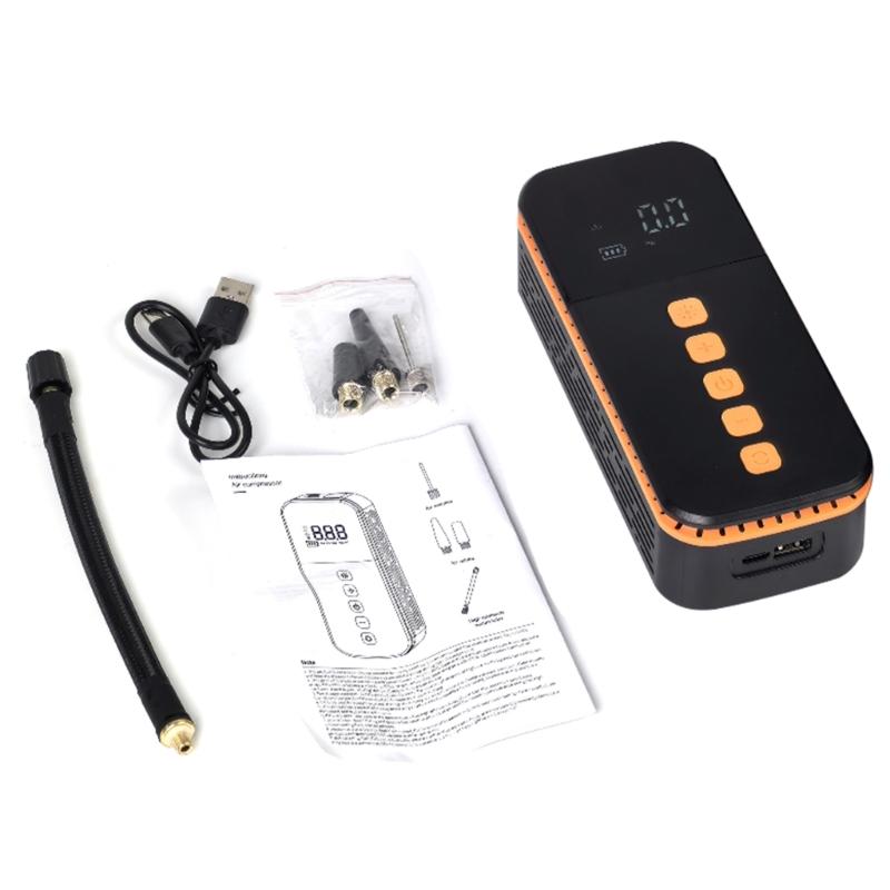 

Портативный воздушный компрессор для накачивания шин, Беспроводной воздушный компрессор с быстрой накачкой, Электрические воздушные насосы для автомобиля, мотоцикла 1