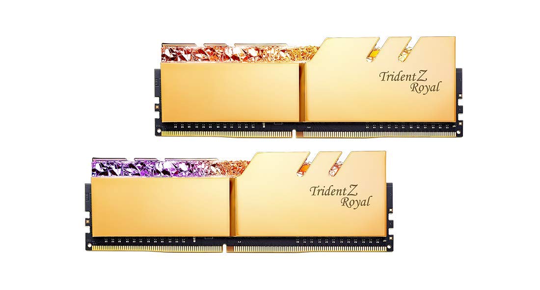 

Trident Z Royal Gold G.Skill F4-3200C16D-32GTRG (DDR4-3200 16 ГБ × 2) золотий