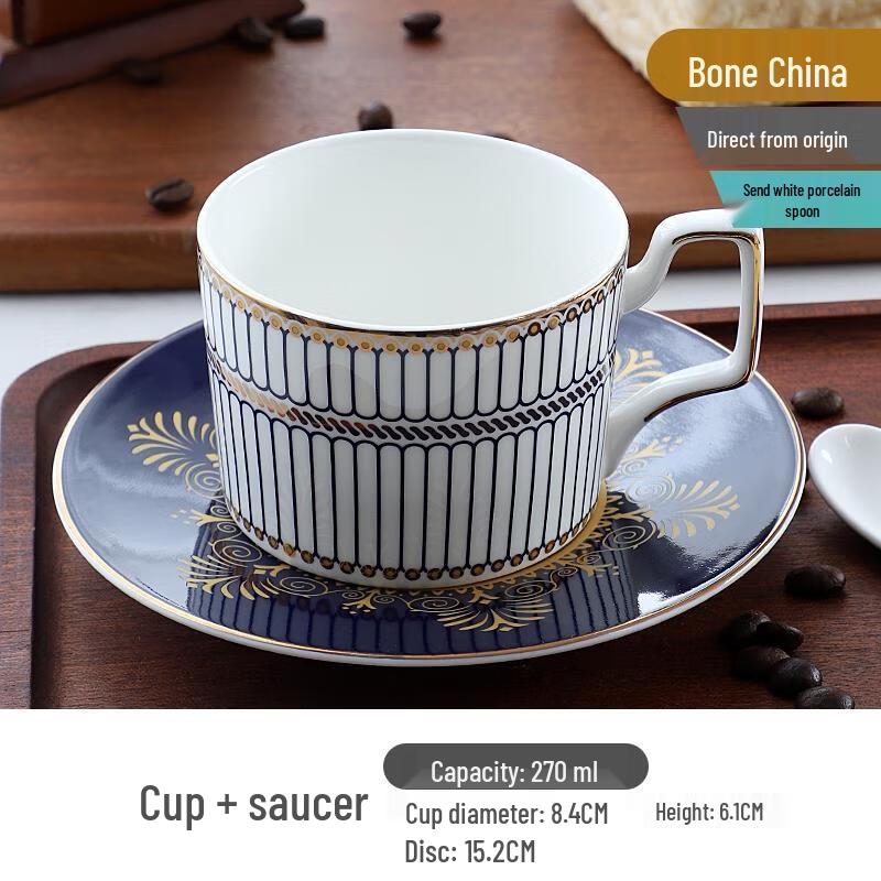 HANDUNYOU Light Luxury Coffee Cup & Saucer Set