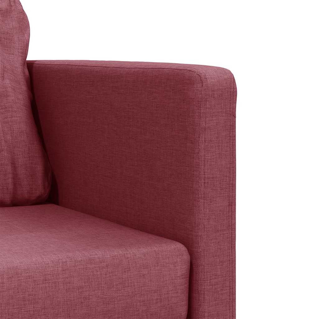 Floor Sofa with Sleeping Function Burgundy 112x174x55 Cm Fabric