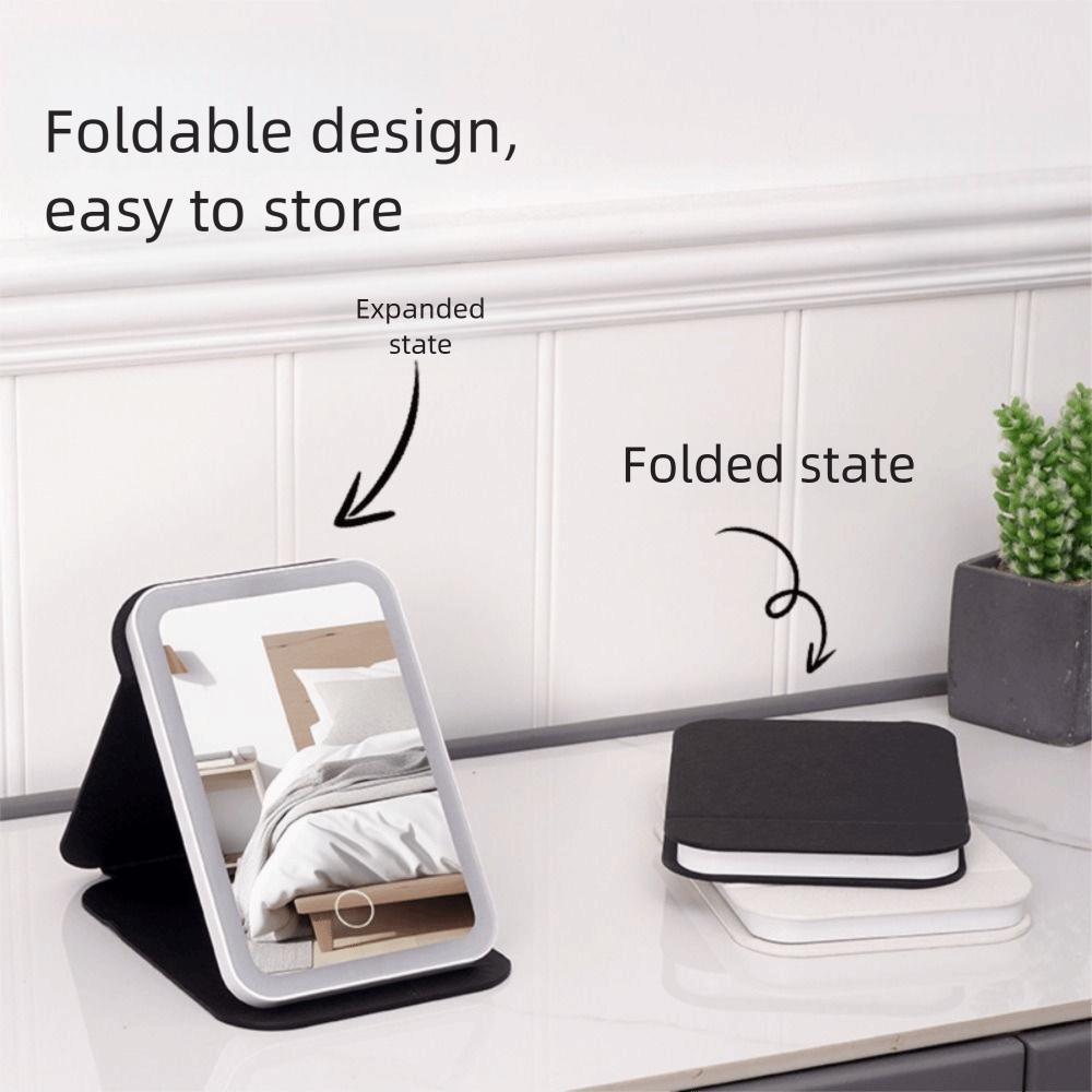 Touch Makeup Mirror Dimmable Vanity Mirror Intelligent Desktop Cosmetic Mirror Makeup