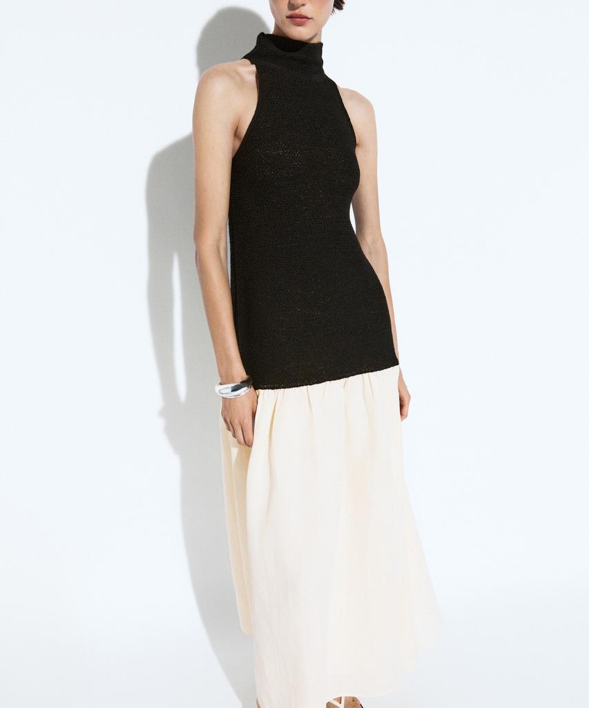 Masimodutti Combination Midi Dress