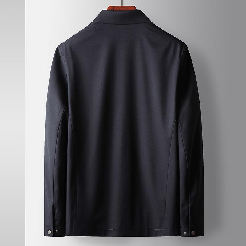 Spring and Autumn Lapel Mulberry Silk Administrative Jacket Middle-aged and Young Business Civil Servant Casual Jacket