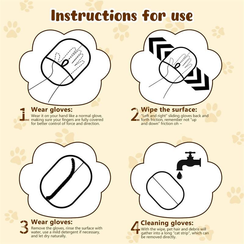 1 Pc Static Pet Hair Removal Gloves Brush Reusable Electrostatic Cat Dog Pet Hair Remover Grooming Glove Brush Tool JAF268