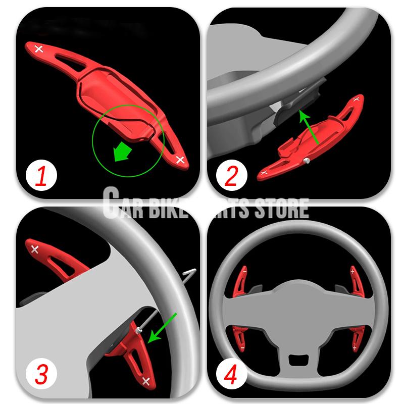 1 Pair For Toyota Camry/Corolla/RAV4/Avalon Aluminum Interior Car Steering Wheel Paddle Shifter Extension Accessories Gear Shift