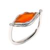 Natural Carnelian Kiss Lips Gemstone Ring 925 Sterling Silver Jewelry Size 8 US