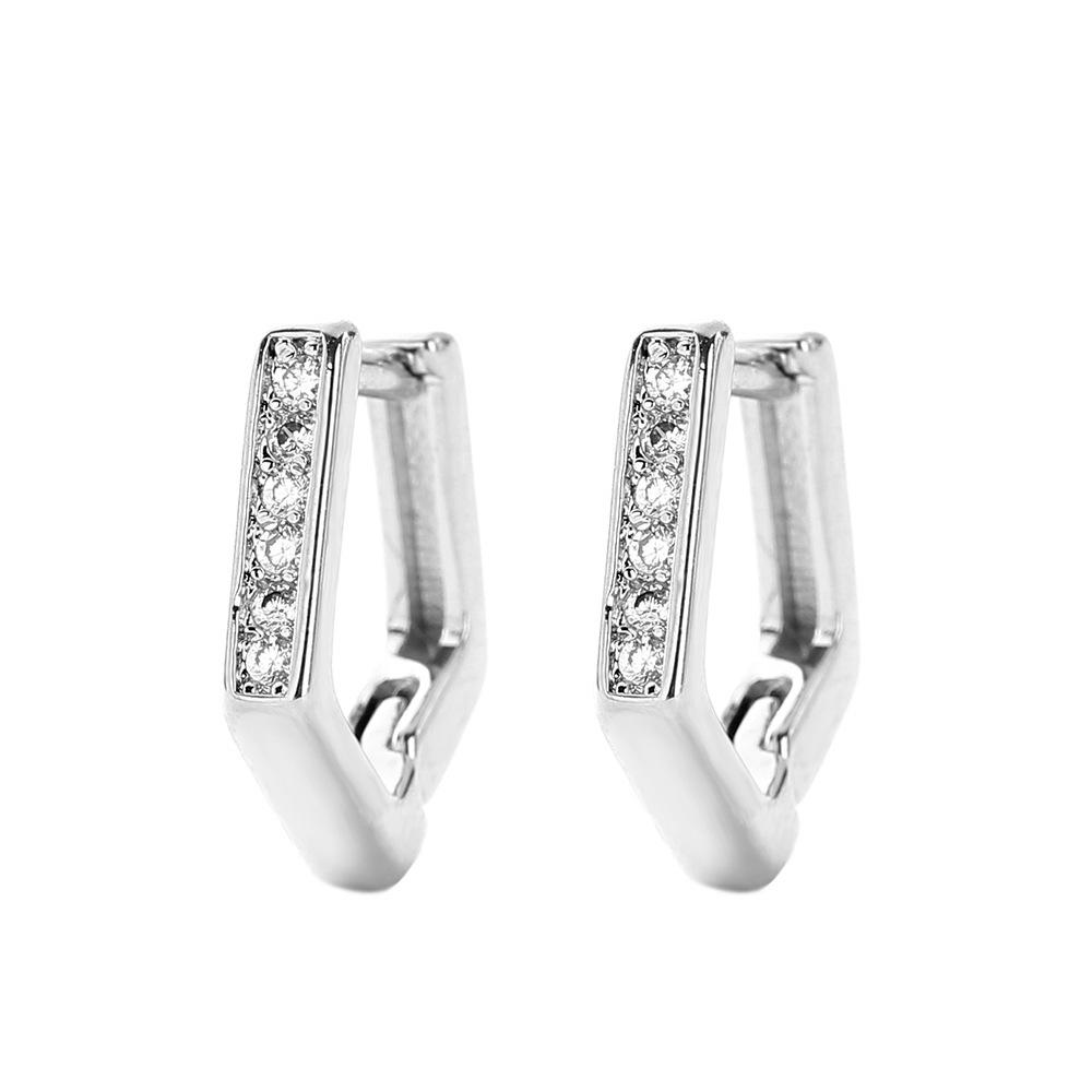 Earrings That Do Not Need To Be Removed When Sleeping Sterling Silver Simple Small Earrings Femininity Ear Buckles Personalized Geometric Earrings